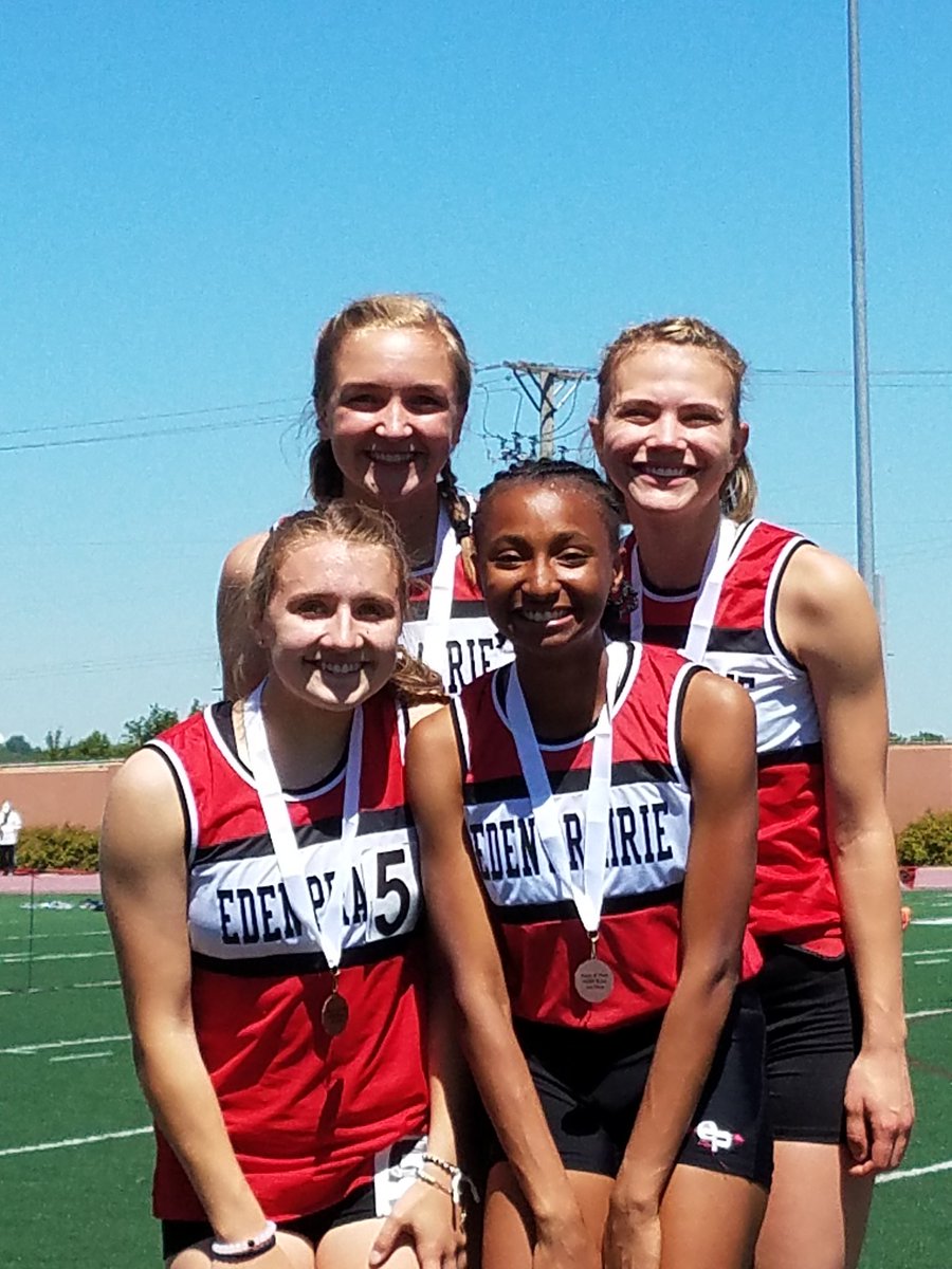 epnewssports's tweet photo. Eden Prairie girls 4x800 team qualifies for state meet by beating standard, count 9:17 https://t.co/C2LJuR2Qg0