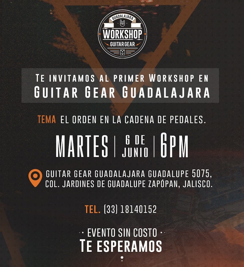 El martes empezamos una serie de talleres sin costo para conocer mejor los pedales, marcas y acomodo de los mismo. 
Etiqueta a alguien!