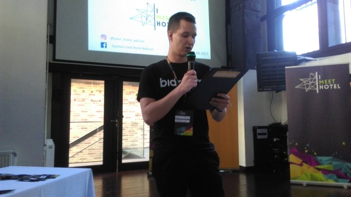 Our host <a href="/SzBrylski/">Szymon Brylski</a> kicking off the very first #IMeetHotel conference in Cracow! Have a fruitful evening!
