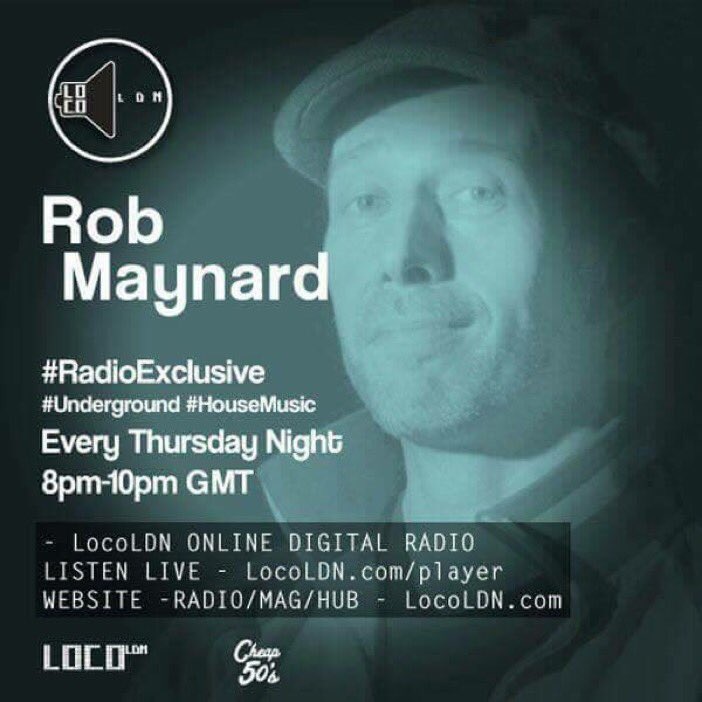 Nation_Live_'s tweet photo. @DjRobMaynard
#LocoLDN #Radioย ย https://t.co/c9S8vCyp0R #NewMusic
#HouseMusic #DirtyDjs #DeepTech #TechHouse #ThursdayNight 8-10pm BST https://t.co/6VvDbiRkIm
