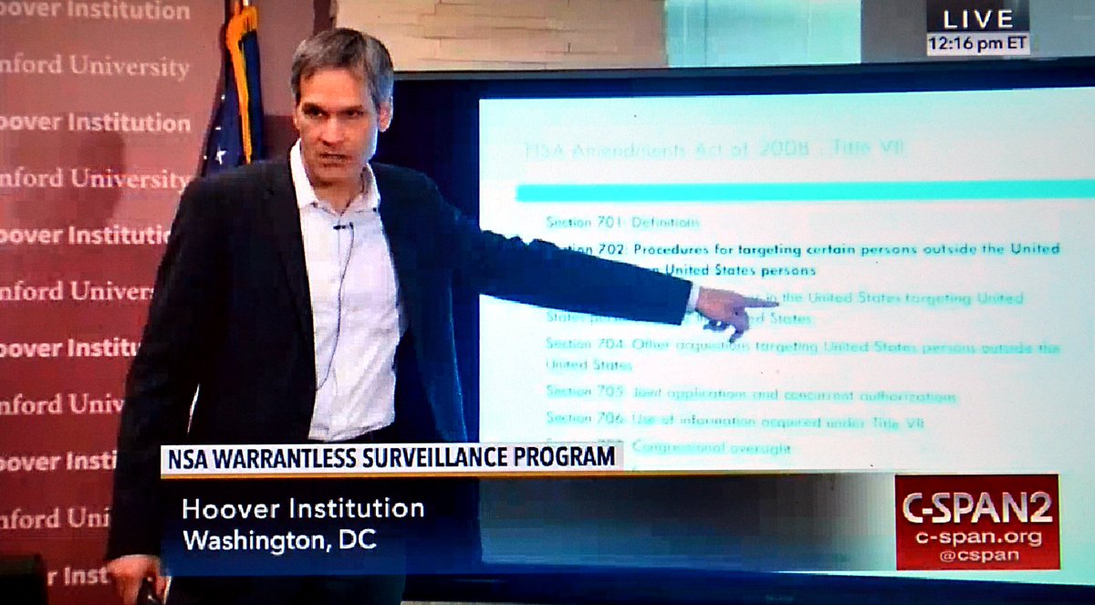 UCLALuskin's tweet image. Watch Prof @JohnDVillasenor lead a discussion on the Foreign Surveillance Act (FISA) focusing on #Sec702 @HooverInst cs.pn/2rYpBPT