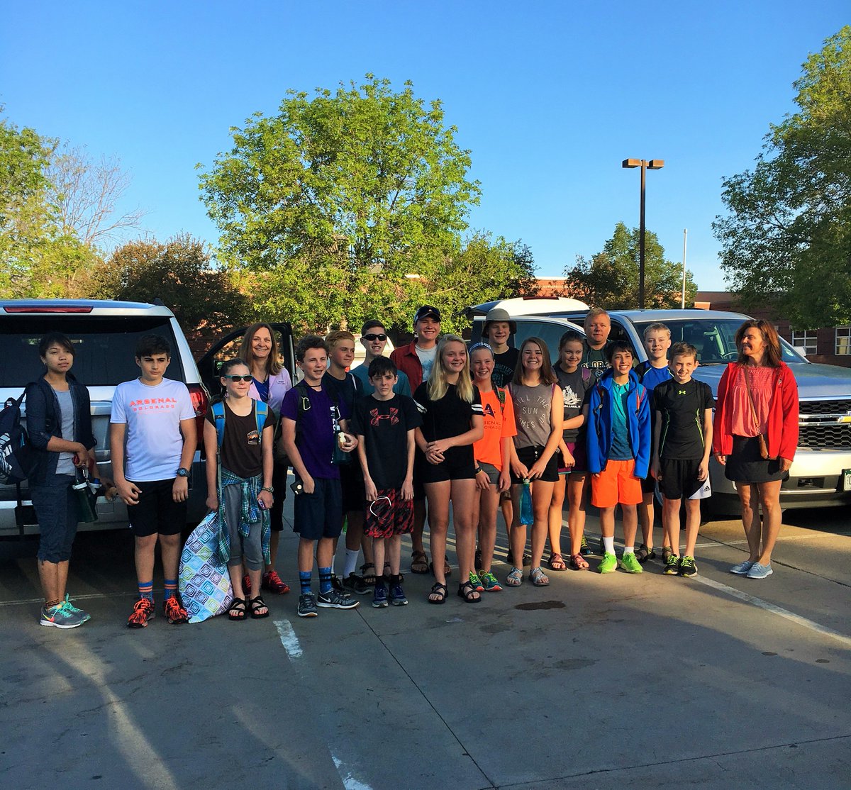 WebberMS's tweet photo. Students leaving for an adventure on the San Juan River! Thanks Graff, Rutherford & Peterson! #WebberLearns #WebberPaddles https://t.co/OTOIH4PCwk