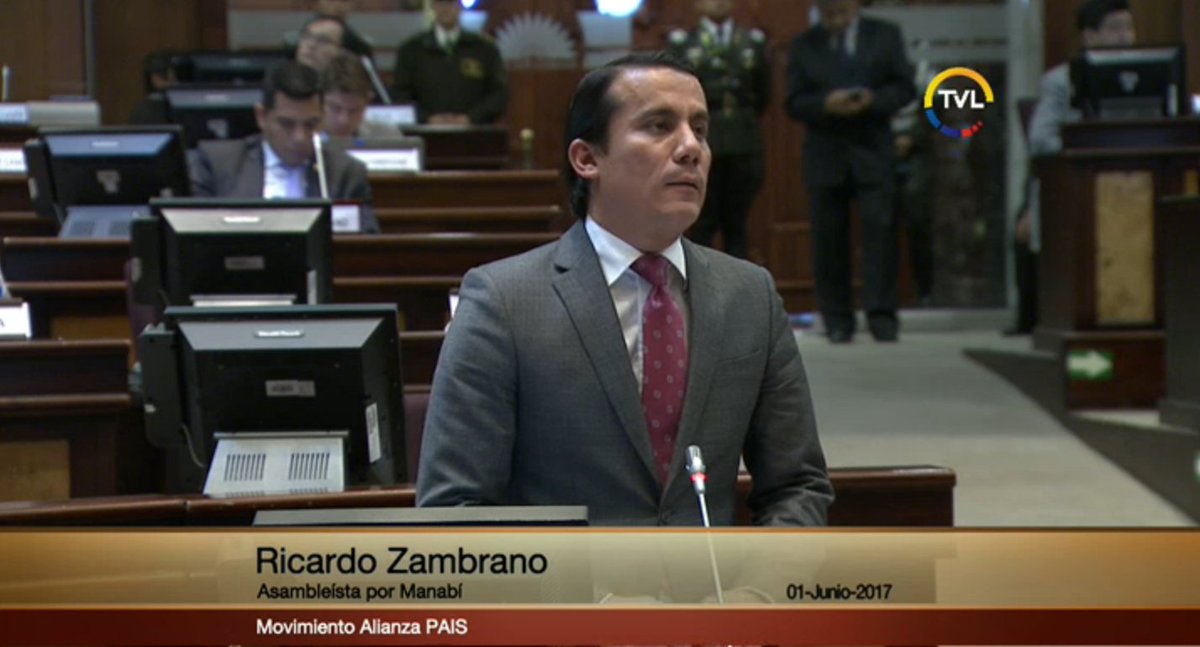TvlEcuador's tweet photo. .@ricardozampais mociona el allanamiento total al veto del Ejecutivo a la #LeySemillas https://t.co/XR3bJSH8H7