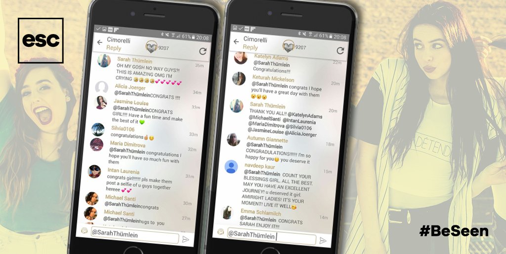 escapexofficial's tweet photo. So much love on the @Cimorelliband #app as #fans congratulate the #appcontest winner.
#escapexapp #BeSeen
https://t.co/9ZL6Kw2rdD https://t.co/VrZkcQcvrK