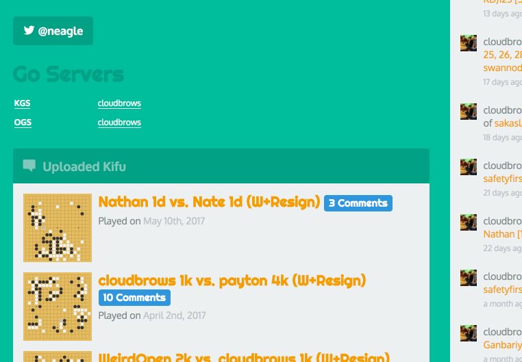 GoKibitz's tweet photo. Profile pages now have a list of all a user’s public uploaded kifu. https://t.co/1WEMQWDcxz