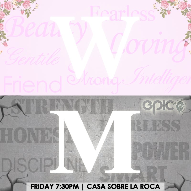 Epicmiamicr a las 7:30pm en <a href="/casarocamiami/">Casa Roca Miami</a>
No te lo puedes perder! Mensaje especial
 --para->EPIC MEN
                &amp;
 --para->EPIC GIRLS