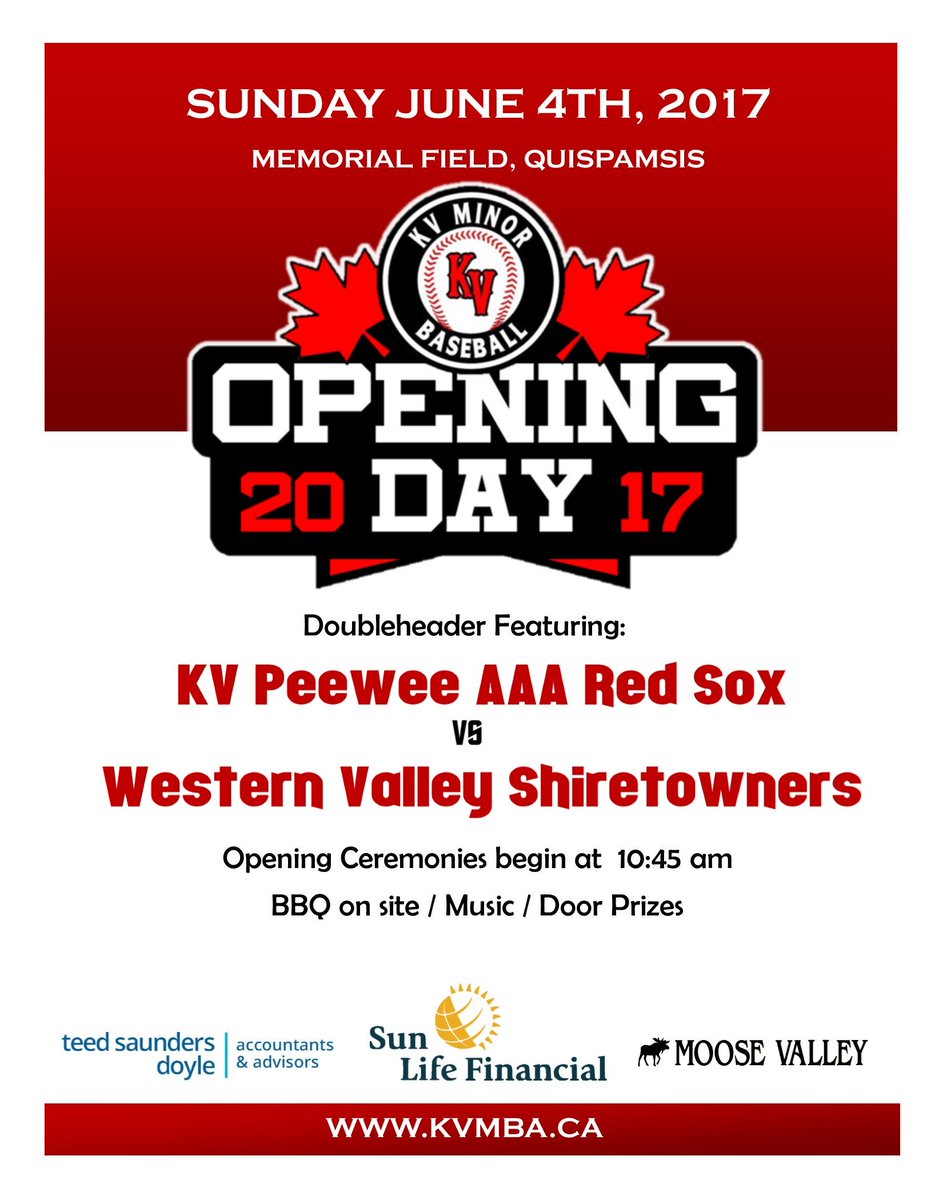 KVMinorBaseball's tweet photo. KVMBA Opening Day! Let's play ball! https://t.co/01f6Nx2nRf