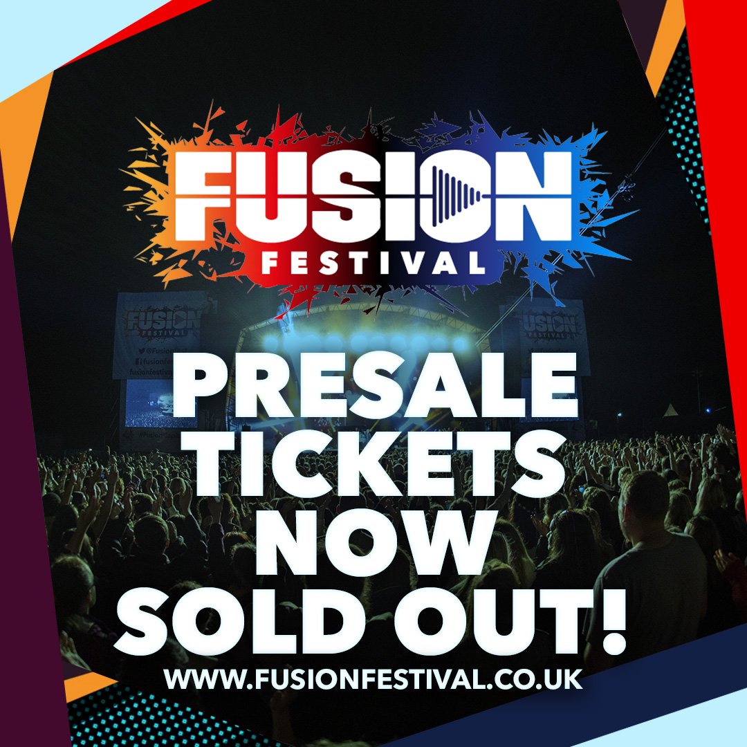 fusionfest's tweet photo. NEWSFLASH: Presale tickets now sold out. General tickets on sale from 9am tomorrow. ☺️ https://t.co/JAHZSUC8SE