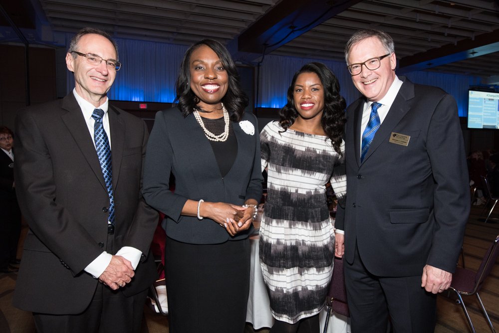 MeridianCU's tweet photo. #tbt What a Celebration of Public Education with Minister @MitzieHunter Olympian @PerditaFelicien & @TLPCanada! #ChampsofEd @MeridianCU https://t.co/TwOamn3GDY
