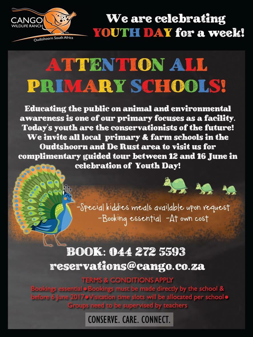 cangowranch's tweet photo. We're celebrating a whole week of #YouthDay in #Oudtshoorn! Read more... https://t.co/kLNfEVxtZH