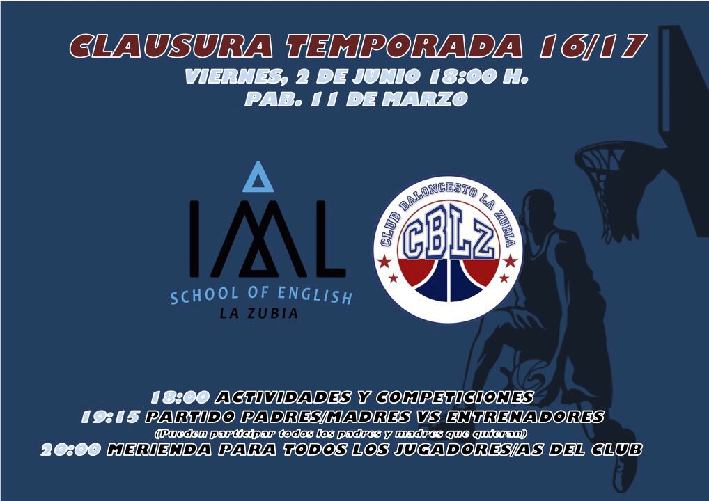 CB_LaZubia's tweet photo. Despedimos la temporada con una gran fiesta del #Baloncesto . Te esperamos para disfrutar de este día, ¡no puedes faltar! 

#VAMOSZUBIA https://t.co/mTuQBX9tfu