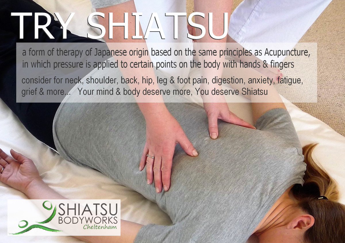 ShiatsuChelt's tweet photo. Find out about Shiatsu & Me here: https://t.co/PHioUMyUNe #Shiatsu #Acupressure #Acupuncture #Health #BackPainRelief #AidsSleep #Cheltenham https://t.co/e5AJQ1VHJx