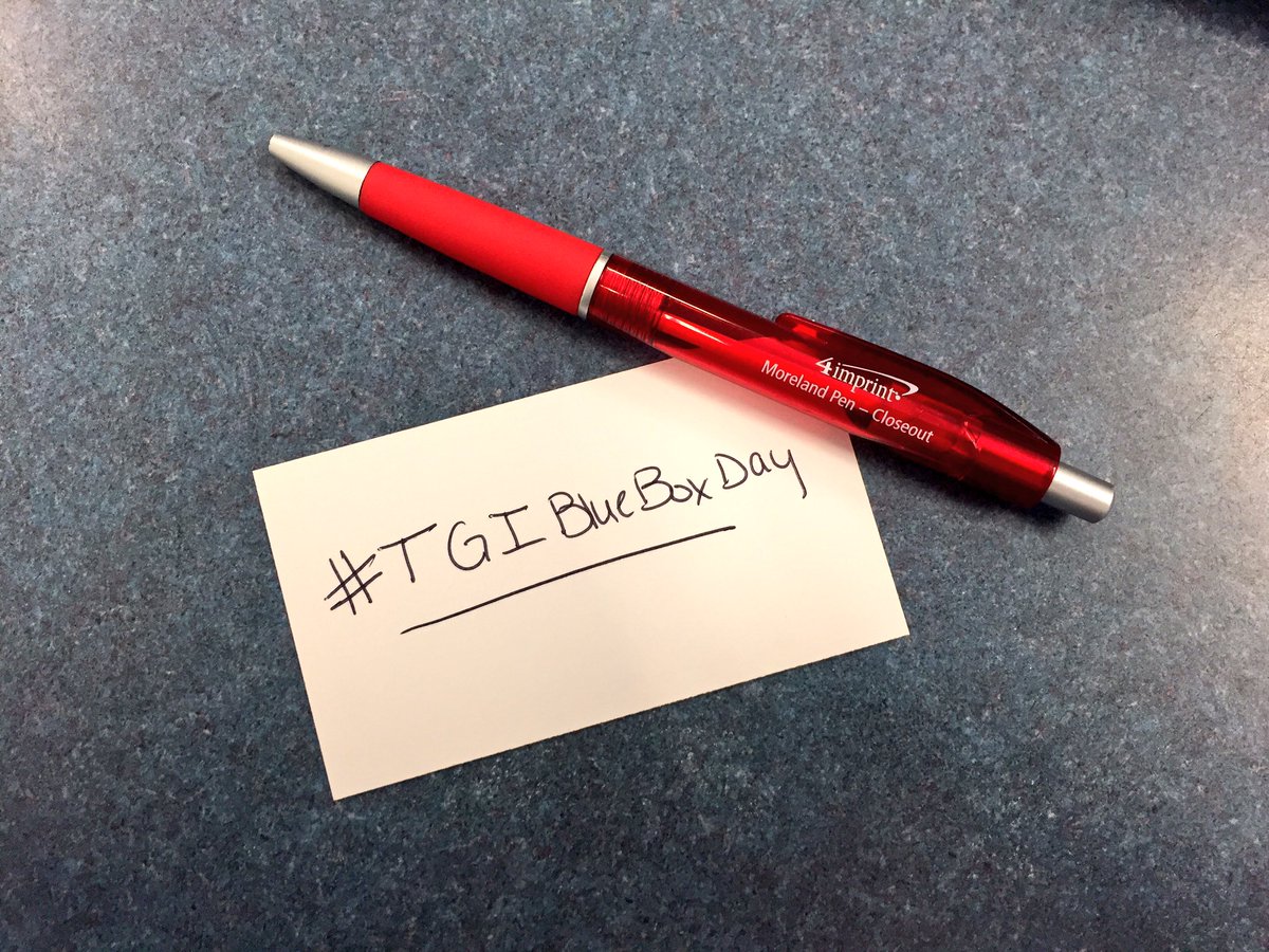 lilques0's tweet photo. #TGIBlueBoxDay!!! @4imprint https://t.co/3UFgxgfg3e