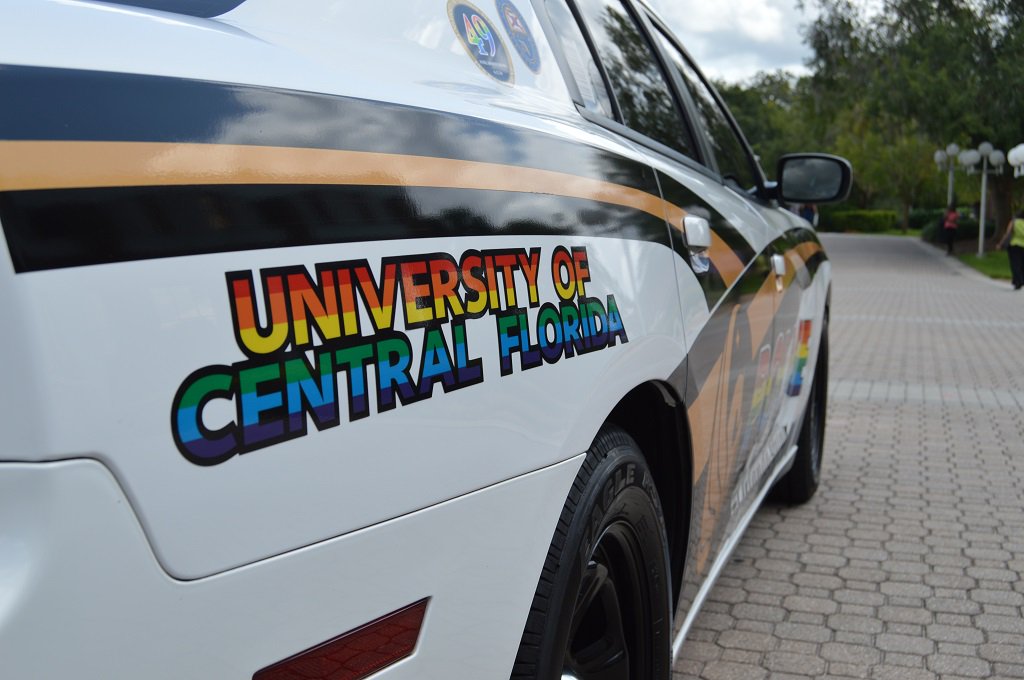 UCFPolice's tweet photo. Happy Pride Month!  #Pride2017 https://t.co/CsbYzCZzrd