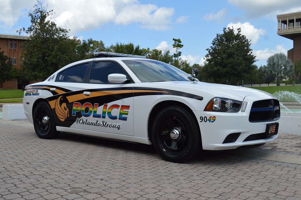 UCFPolice's tweet photo. Happy Pride Month!  #Pride2017 https://t.co/CsbYzCZzrd