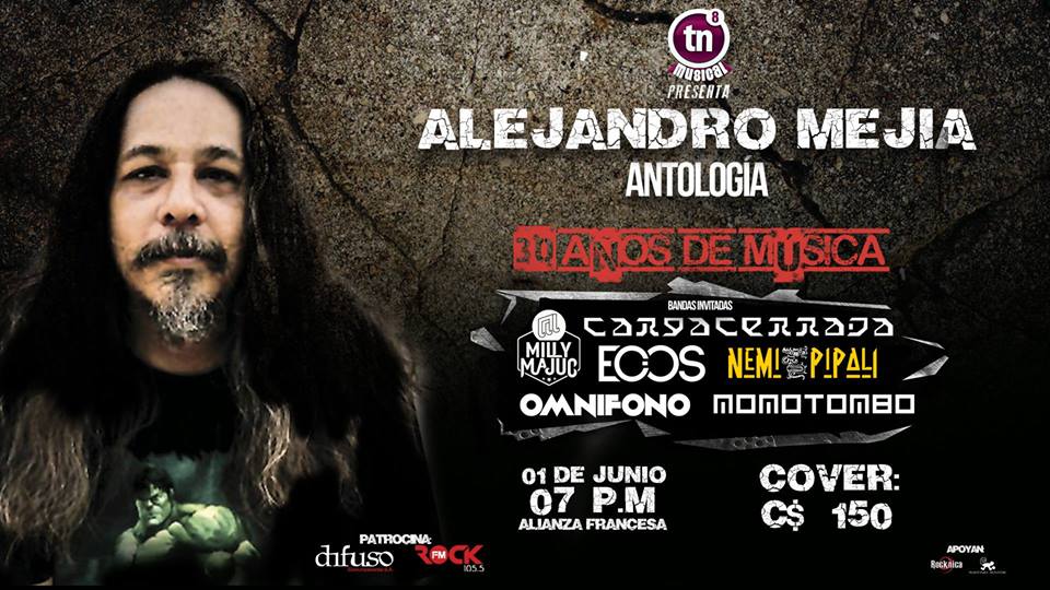A celebrar HOY con el maestro <a href="/AlejandroCMejia/">Alejandro Mejía</a> en su 30 aniversario de trayectoria musical!