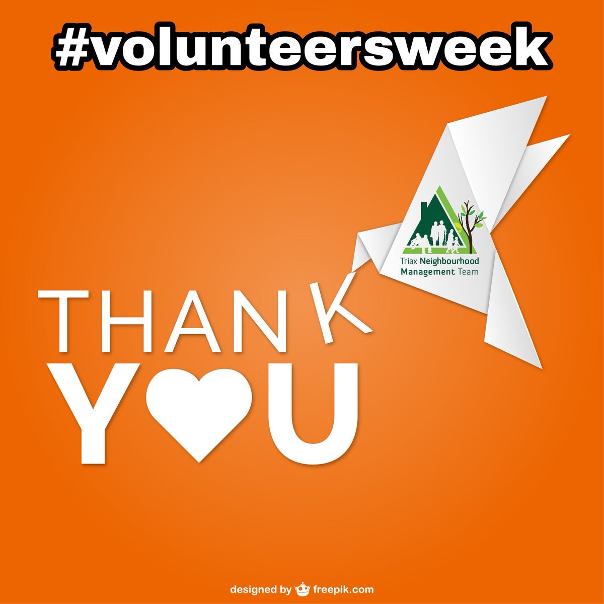 TriaxNMT's tweet photo. #volunteersweek  Triax Neighbourhood Management Team would like to a massive THANKYOU to all the Volunteers for all contributions #priceless https://t.co/RrUNWL0Spa