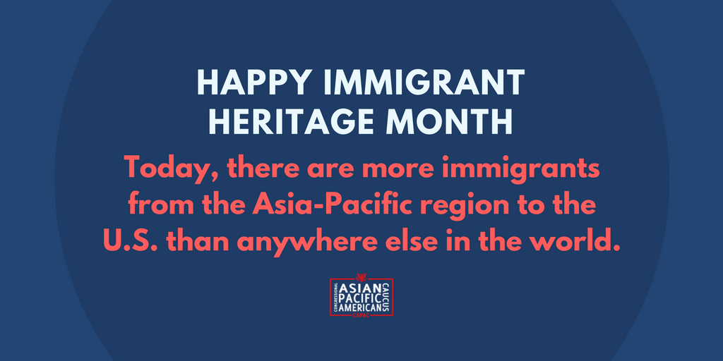 CAPAC's tweet photo. We join our immigrant communities across the nation to celebrate #ImmigrantHeritageMonth this June! https://t.co/A2SHRwHP3X