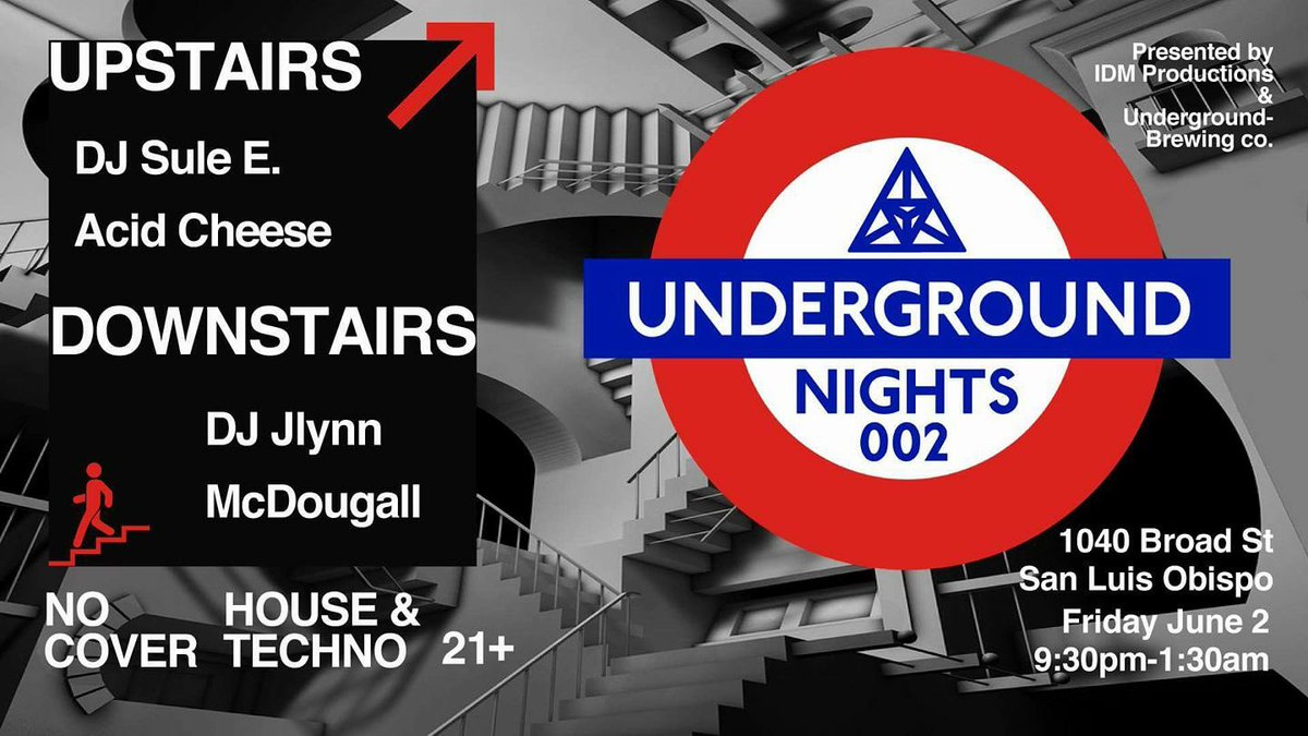 IDMproductions's tweet photo. Don't forget #UndergroundNights 2 is TOMORROW! 2 floors of great music, no cover, 21+, awesome vibes! https://t.co/2xRC9YsWRR