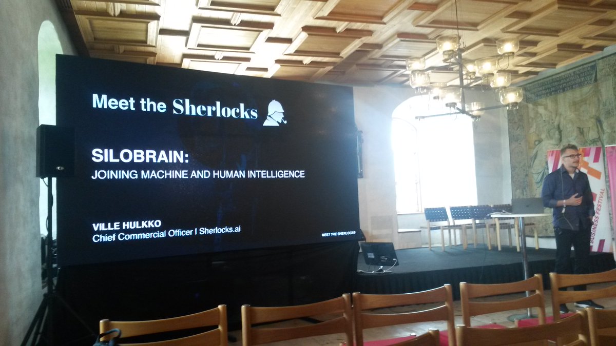 pwistbac's tweet photo. Lots of inspiring and illuminating talks at the Sherlocks #machinelearning track at #theshiftfi business festival. @silobrain @infolytika https://t.co/EfIH7NfmXs