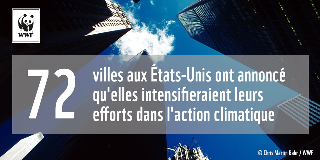 WWFFrance's tweet photo. Malgré une sortie possible de l’#AccordDeParis, les villes vont intensifier leur action pour le #climat aux Etats-Unis. https://t.co/uhbBjnreD3