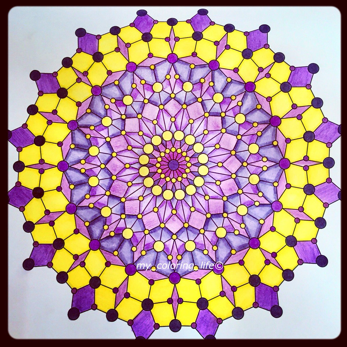#derwent #inktense #waterbrush #Zigblende #mandalacoloring #mandala #artist #artwork #my_coloring