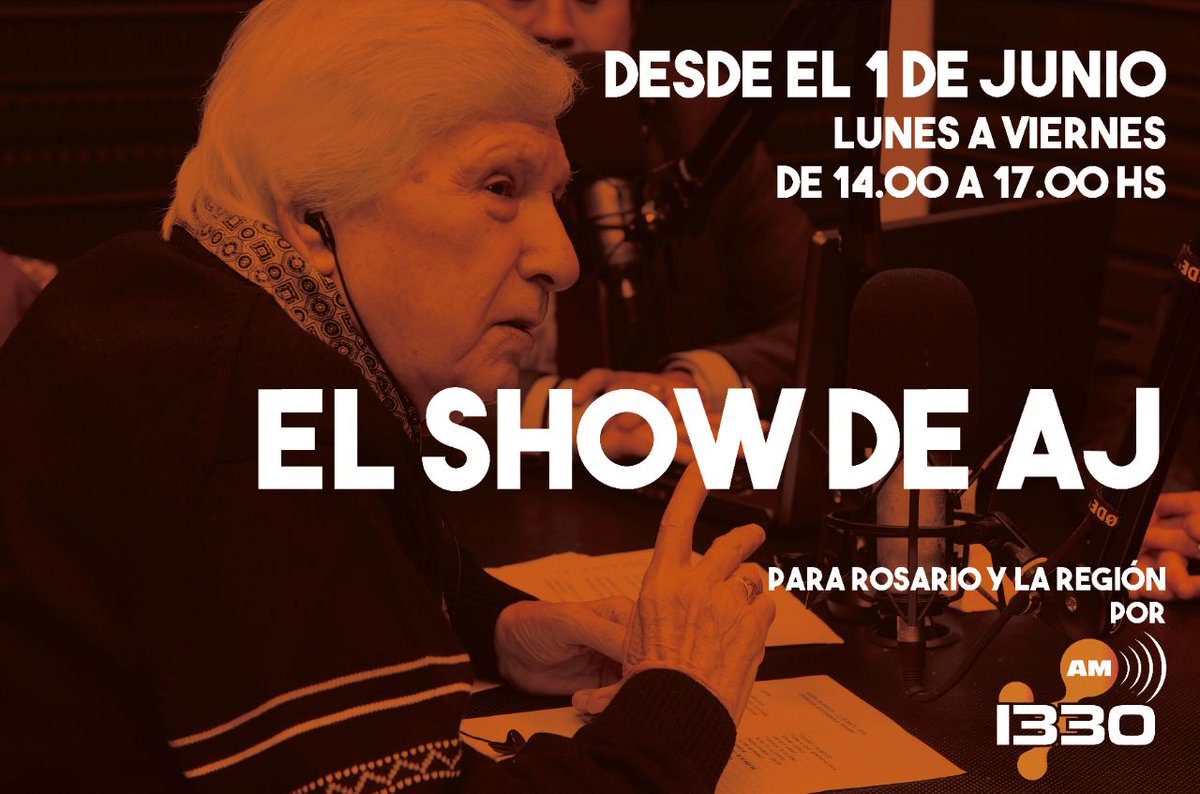 am1330rosario's tweet photo. #Ahora estás escuchando "El Show de AJ", de lunes a viernes de 14 a 17 horas, por AM1330 Rosario https://t.co/FA5YWlE5T6