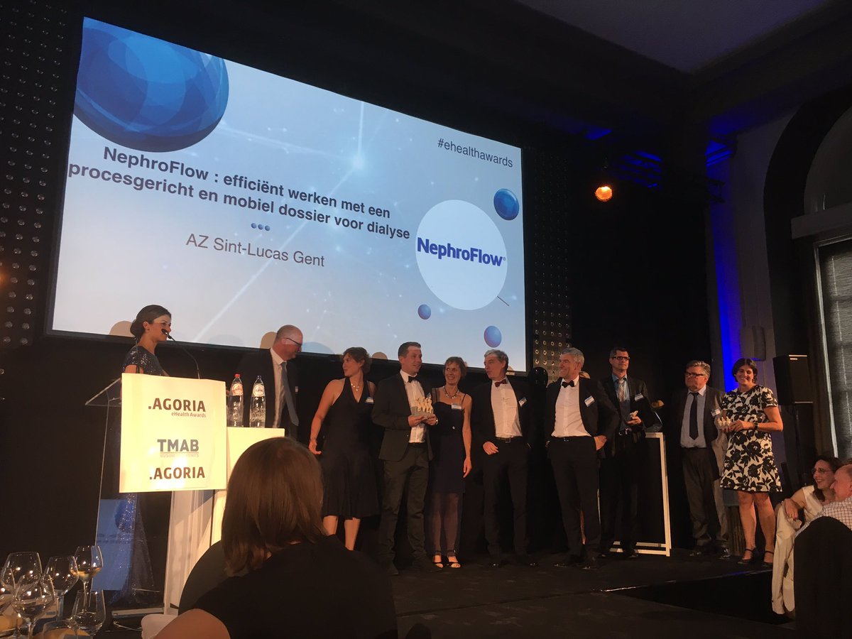 eHealth Award pour le meilleur projet visant à améliorer la qualité des systèmes : Nephroflow #ehealthawards <a href="/AZSintLucasGent/">AZ Sint-Lucas Gent</a>