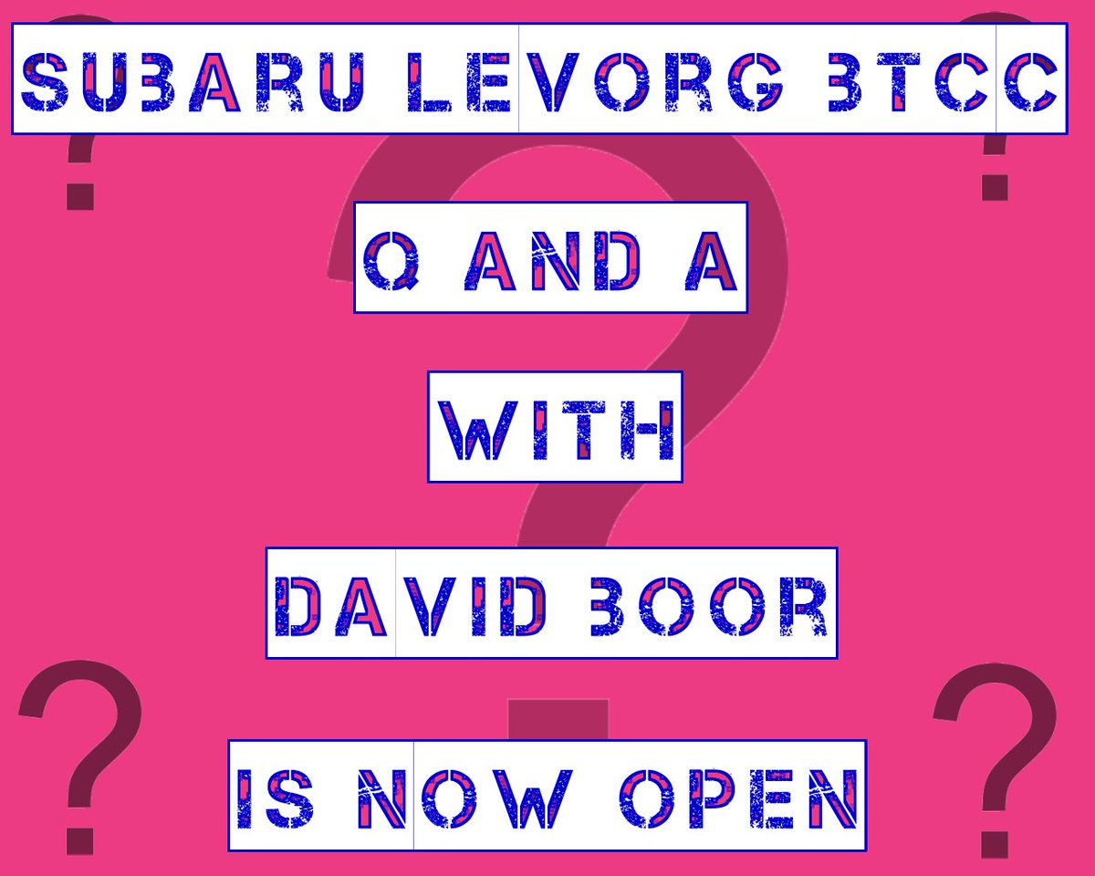 Subaru_BTCC's tweet photo. Over on Facebook we're starting a live Q and A with David Boor, Mr @TeamHardRacing Hard VIP
Come and join in the fun
https://t.co/TCdlzdpD6G https://t.co/gYWuPhletb