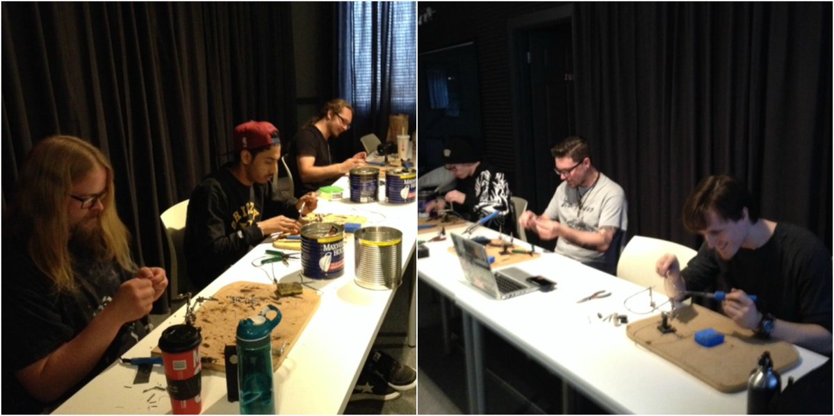 APRA_YYC's tweet photo. Students learning how to Solder cables, connectors and headphones! https://t.co/k3lmXTGHrN