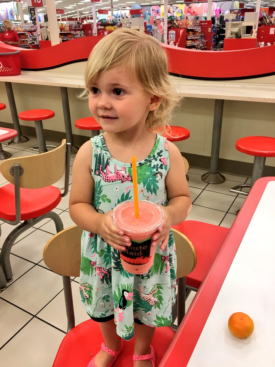 Youngest and sweetest guest at #T0108 trying out our new #minutemade smoothie AND stealing our hearts! ❤️#weloveourguests #guestexperience