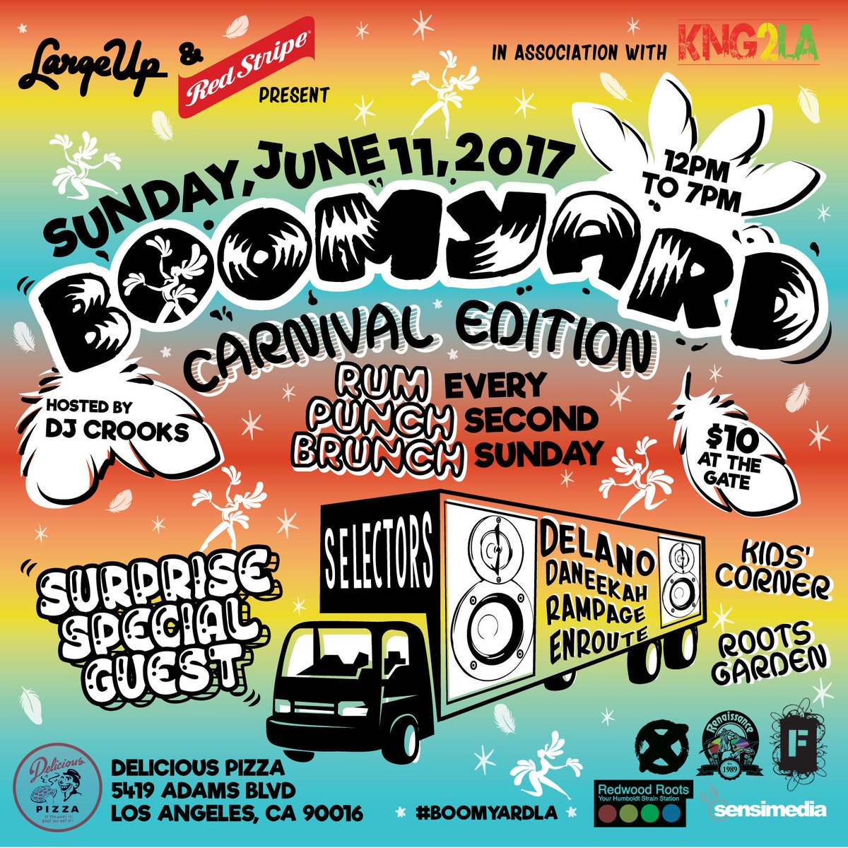 LargeUp (@largeupdotcom) on Twitter photo Cali massive: Join us for <a href="/BoomYardLA/">BoomYard</a> Sunday, June 11th (and every second Sunday of the month) at <a href="/_DeliciousPizza/">Delicious Pizza</a>, sponsored by <a href="/RedStripe/">Red Stripe</a> Cali massive: Join us for <a href="/BoomYardLA/">BoomYard</a> Sunday, June 11th (and every second Sunday of the month) at <a href="/_DeliciousPizza/">Delicious Pizza</a>, sponsored by <a href="/RedStripe/">Red Stripe</a>