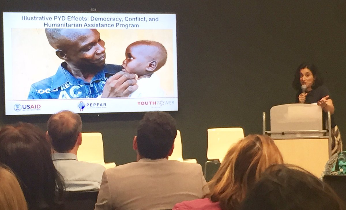 ICRW's tweet photo. Discussing illustrative #PositiveYouthDev effects of programs & recommendations, incl. #LGBTQ considerations. @Gina_Alvarado_M #YPLearning https://t.co/RaFnJFXoPx