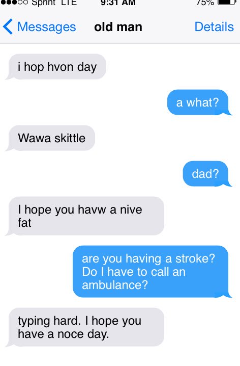 Ranger_Hansen's tweet photo. Shit my dad texts me https://t.co/GE2fbTb5MB