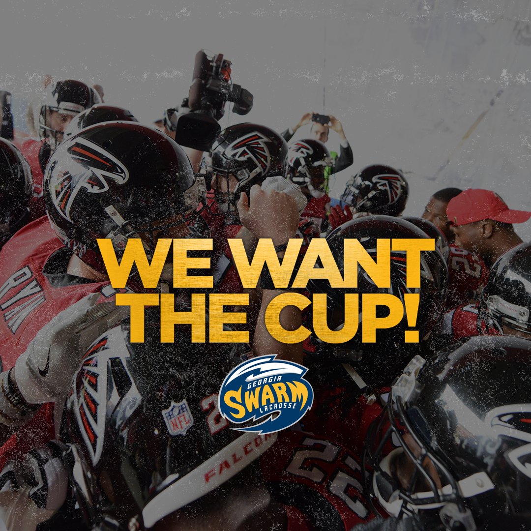 AtlantaFalcons's tweet image. Let's get that 'W' this Sunday, @GeorgiaSwarmLAX. 

#WeWantTheCup