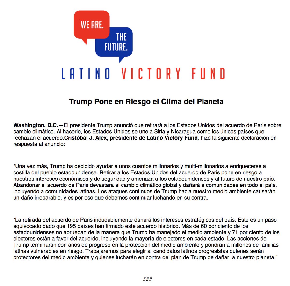 latinovictoryus's tweet photo. "Trump is putting an end to years of progress in environmental protection, putting millions of vulnerable Latinos at risk."- @CristobalJAlex https://t.co/8CgoPtBXWW