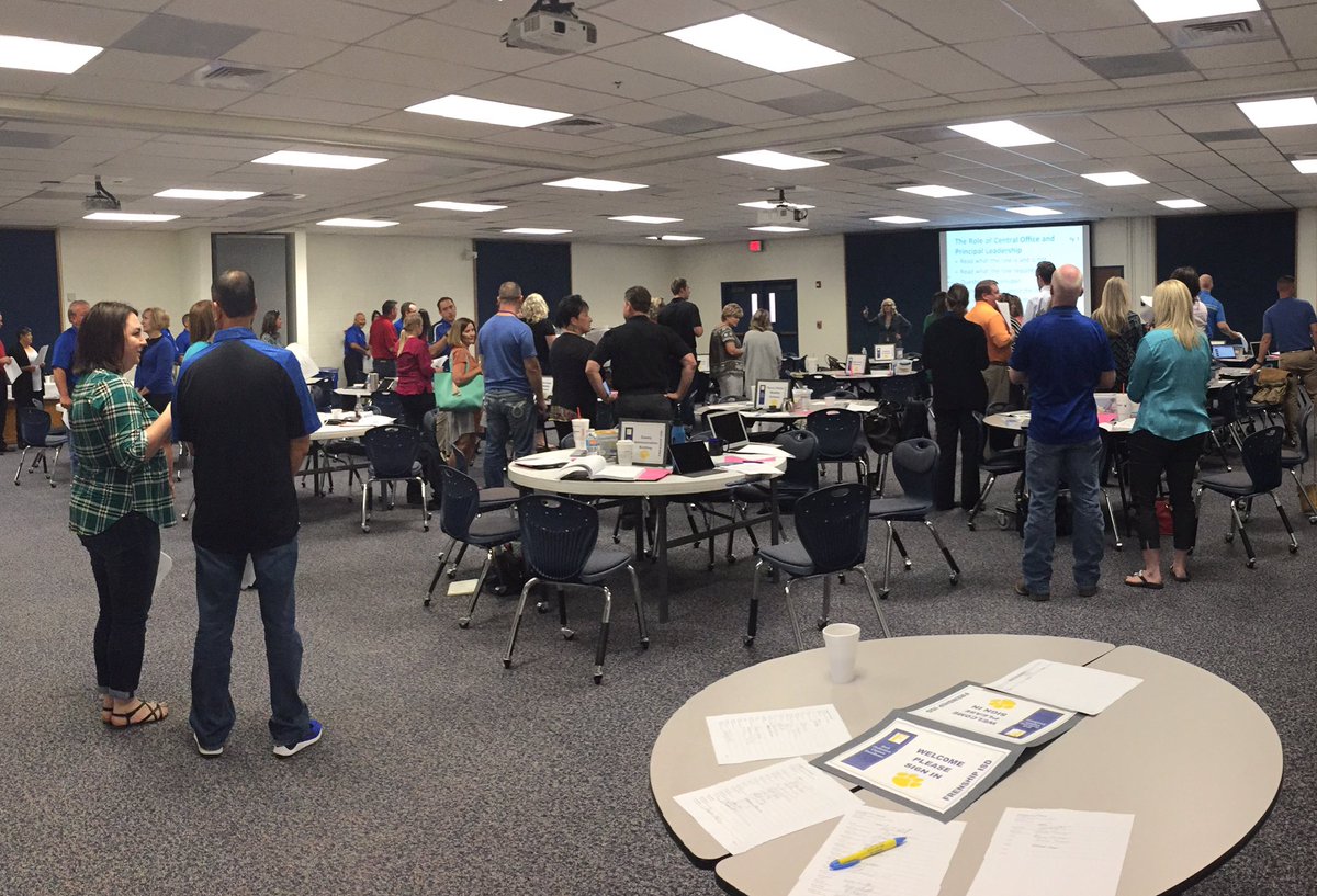 fisdci's tweet photo. @FrenshipISD administrators discussing the value of PLCs at their summer meeting. Great day of training! #frenshare https://t.co/H6HxIO23V8
