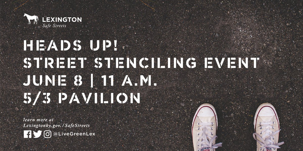 livegreenlex's tweet photo. Stencil downtown streets on 6/8 to promote Safe Streets for motorists, cyclists &amp; pedestrians. Info: https://t.co/jZQmAYsvBY #SafeStreetsLex https://t.co/suYNmEgLBN