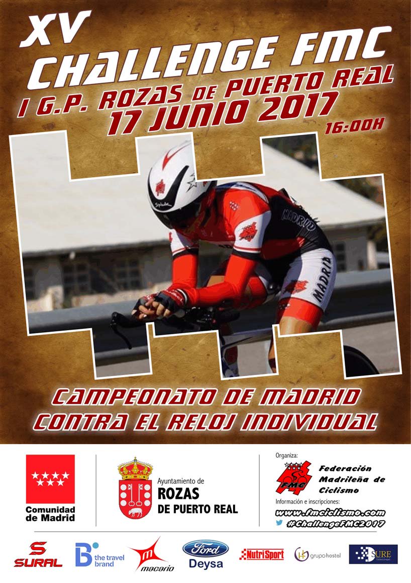 FMCICLISMO's tweet photo. Rozas de Puerto Real-Campeonato de Madrid Crono 17 Junio. Info previa y IMPORTANTE inscripciones #ChallengeFMC2017: https://t.co/X6XcIAXoeE https://t.co/ZAmq6K7fAs