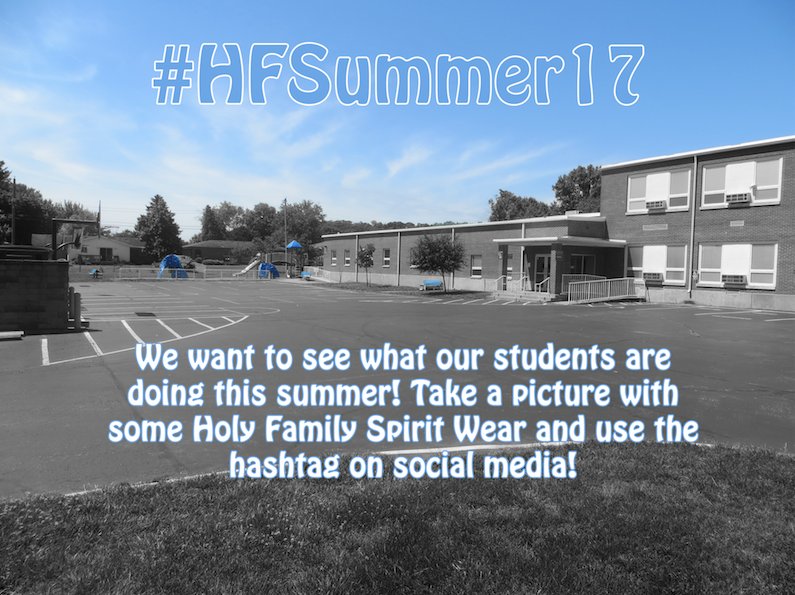 We want to see what our students are doing this summer! Take a picture with some HFS Spirit Wear and use #HFSummer17 on social media!