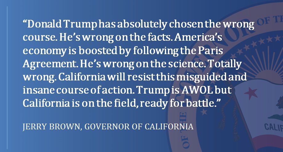 My statement on @realDonaldTrump’s #ParisAgreement announcement #ActOnClimate bit.ly/2sjvaWs