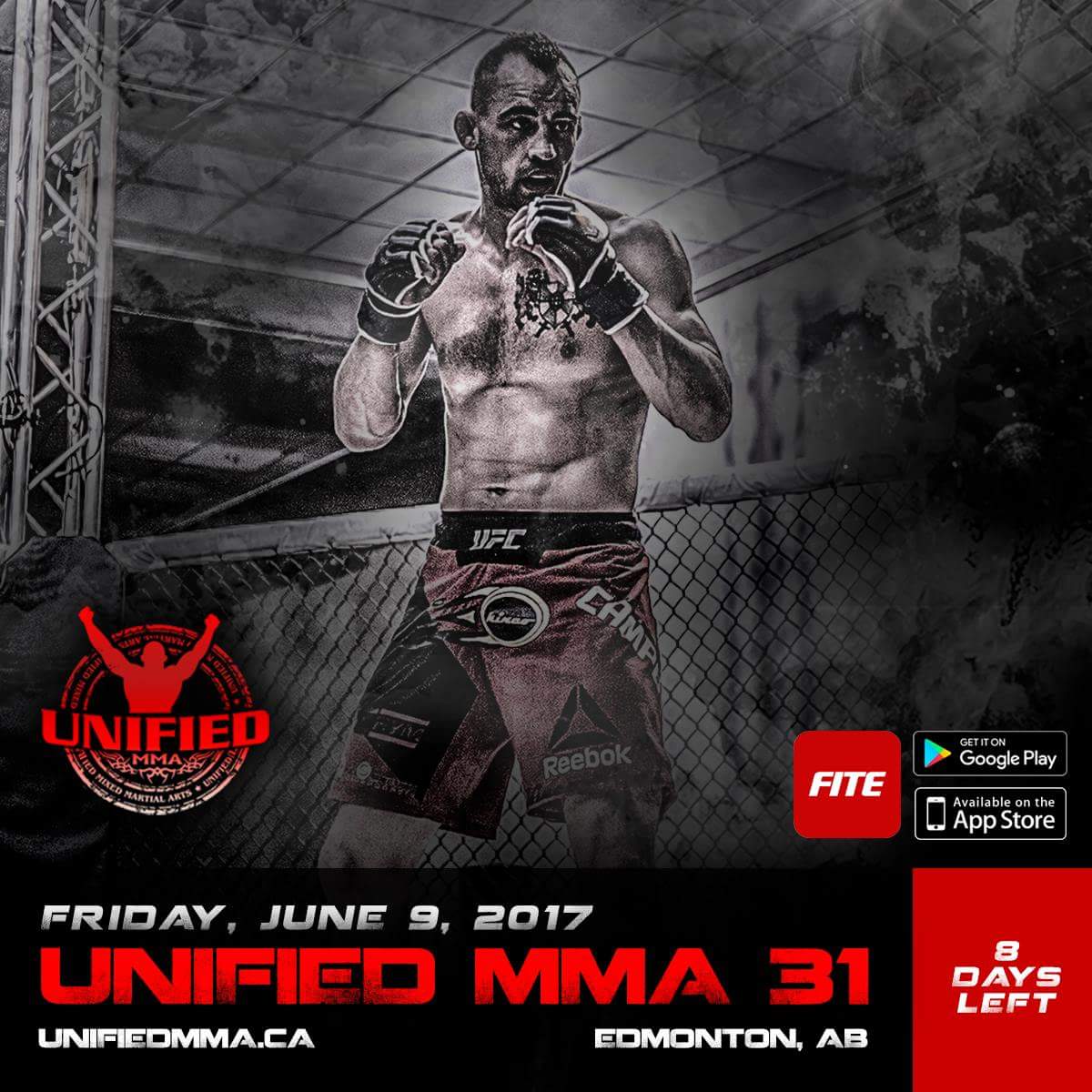 unifiedmma's tweet photo. A little more than a week til #UFC vet @shaolinstylemma fights for the Lightweight Championship at #Unified31, #June9 in #YEG ⏰ https://t.co/XlmGRODJKR