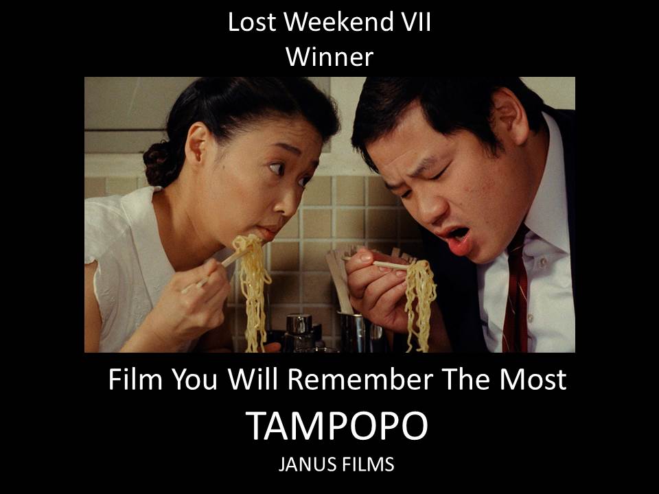 CinemaBandwagon's tweet photo. #LostWeekendVII - #FilmClub - WINNER - Film You Will Remember The Most - TAMPOPO @janusfilms #Tampopo #FilmYouWillRememberTheMost https://t.co/hXGO1NqfXQ