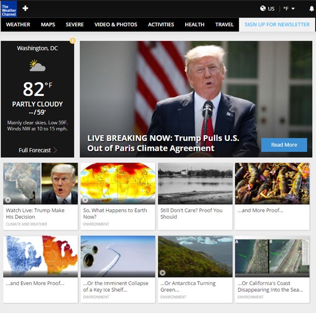 Nobody trolls quite like the <a href="/weatherchannel/">The Weather Channel</a>. #ForgetParis