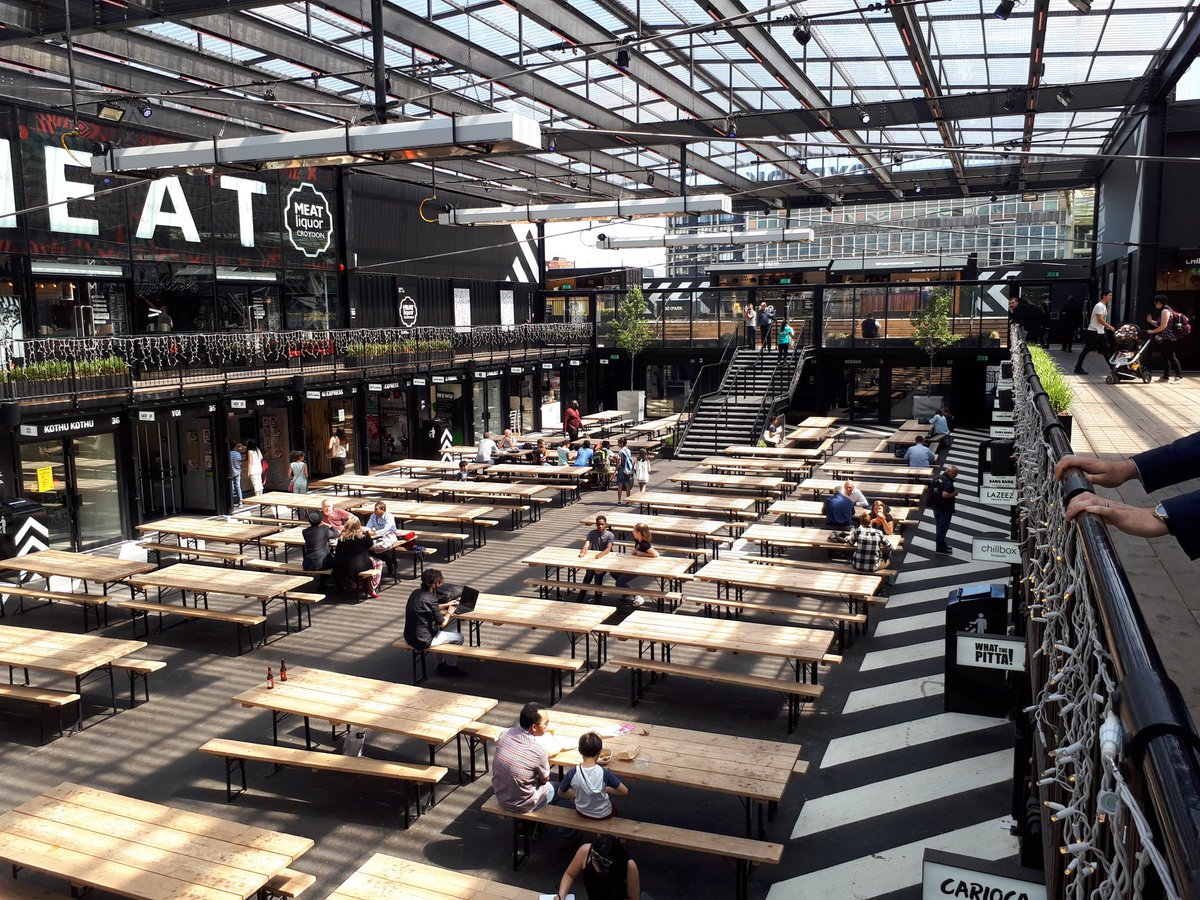 VictoriaCEOCIOB's tweet photo. Great visit to Croydon today! @BoxparkCroydon lots of "food for thought" for @oldoakparkroyal #MeanWhileUse = #WorthwhileUse https://t.co/XdqoMcctNI