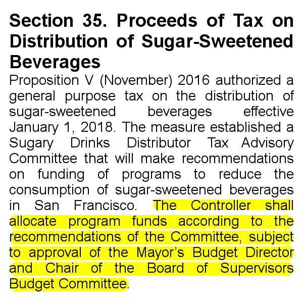 SFvsBigSoda's tweet photo. Kudos to @mayoredlee for honoring San Francisco's voter-approved soda tax in his FY 2017/18/19 budget proposal! 👏👏👏 https://t.co/KOBJcJd2Yu https://t.co/f1PLJtOeiw