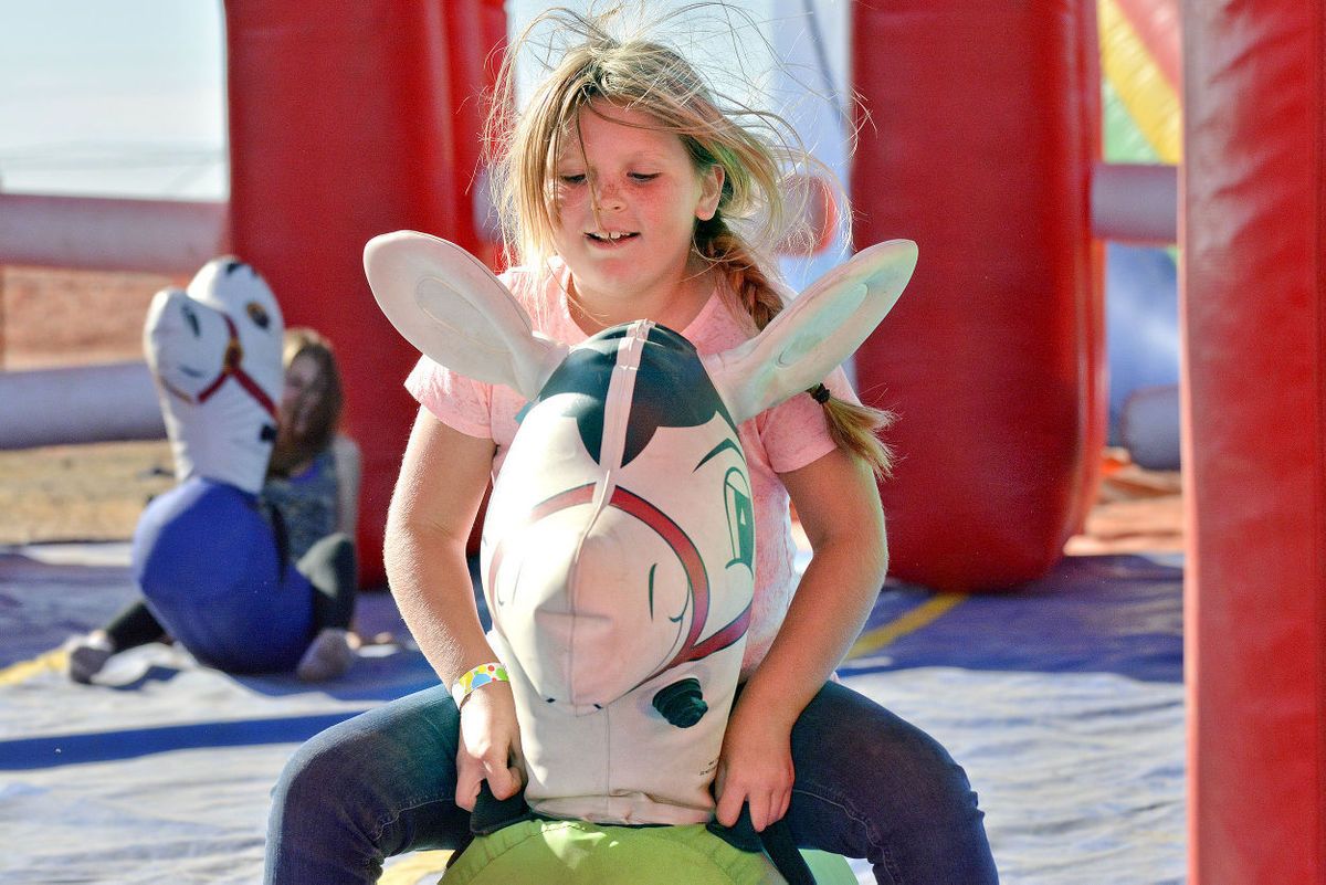 Kids get in on rodeo action with Camp Buckaroo's zorb balls, coin dig, and more.  buff.ly/2rfsZoi <a href="/ElksRodeoParade/">Santa Maria Elks Rodeo</a>