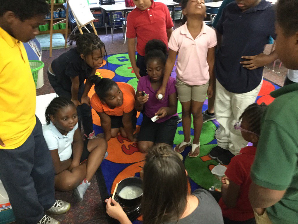janfirst's tweet photo. Excitement mounts as second grade makes chapstick to review the states of matter. @ruthpitstick @susansel70 https://t.co/JuK8LzZhh2