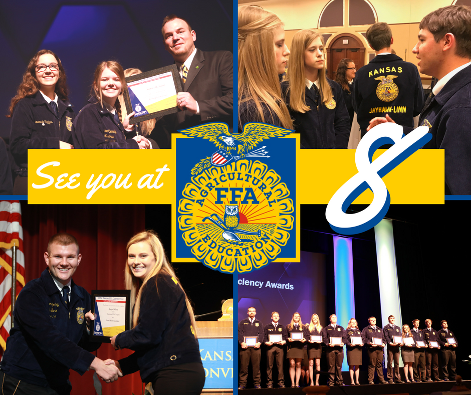 KansasFFA's tweet photo. The final day of the convention starts up at 8 a.m. tomorrow morning at McCain Auditorium. See you there! #transformksffa https://t.co/2h2R5Gh2Hk