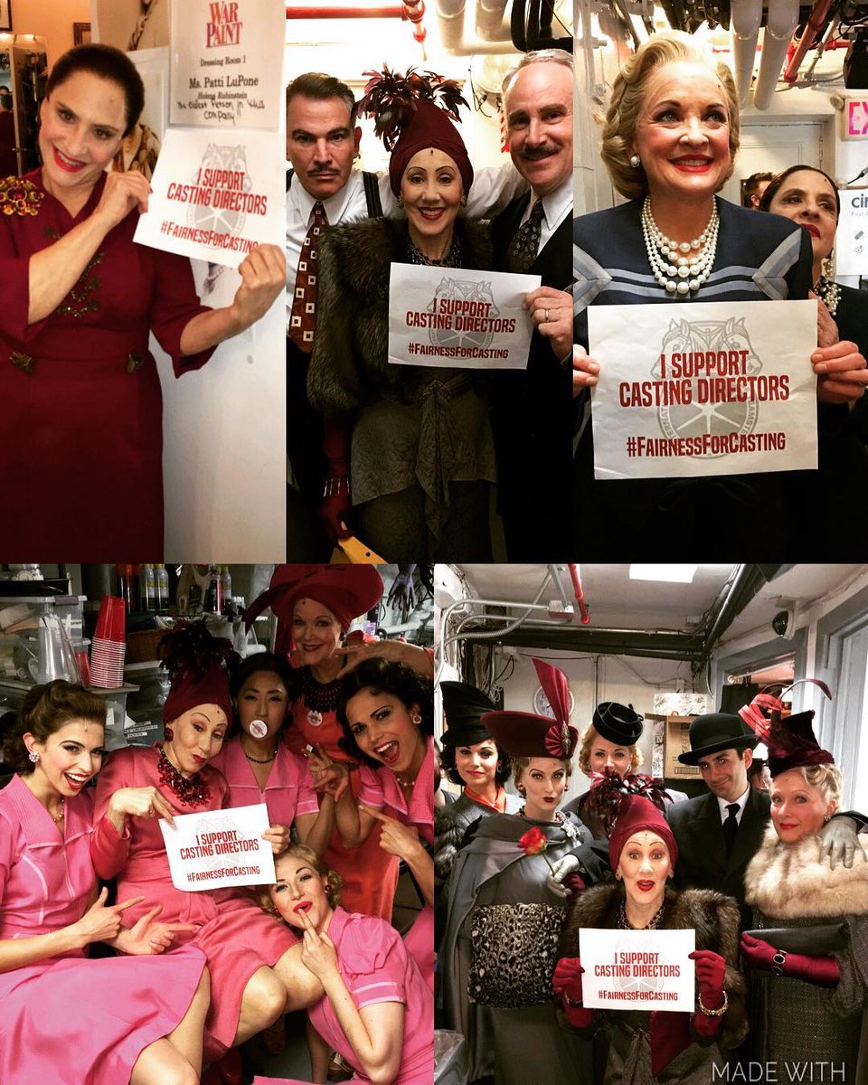 TeamstersJC16's tweet photo. The cast of @warpaintmusical supports #FairnessForCasting. Why doesn't @TheBwayLeague? #1u @Teamsters https://t.co/3ODi4416PL